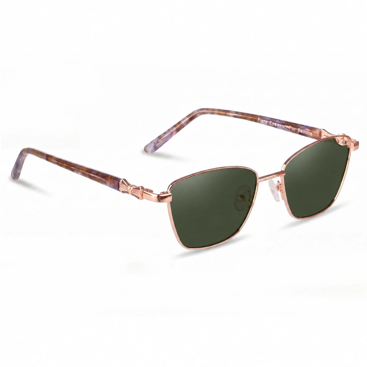 Fiore 22115 square sunglasses, gold steel frame · ReFramed, photo 8 of 36 | Polarized UV400