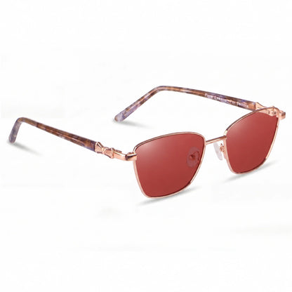 Fiore 22115 square sunglasses, gold steel frame · ReFramed, photo 17 of 36 | Polarized UV400