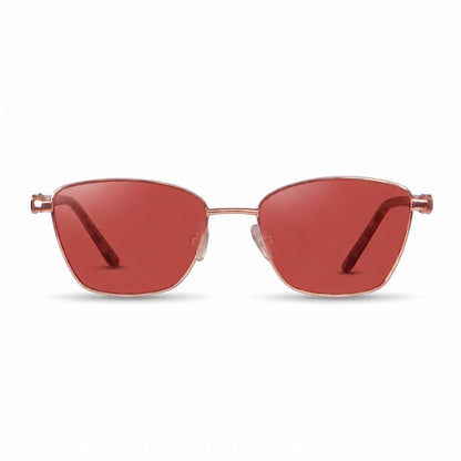 Fiore 22115 square sunglasses, gold steel frame · ReFramed, photo 16 of 36 | Polarized UV400
