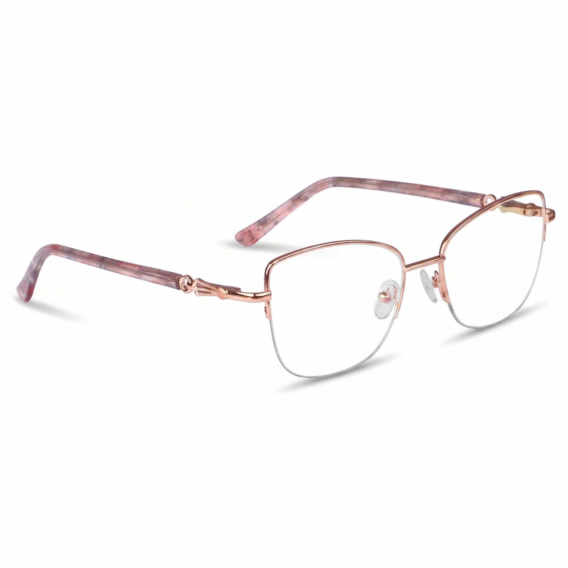 Fiore 22117 optical frame, Gold, three-quarter view