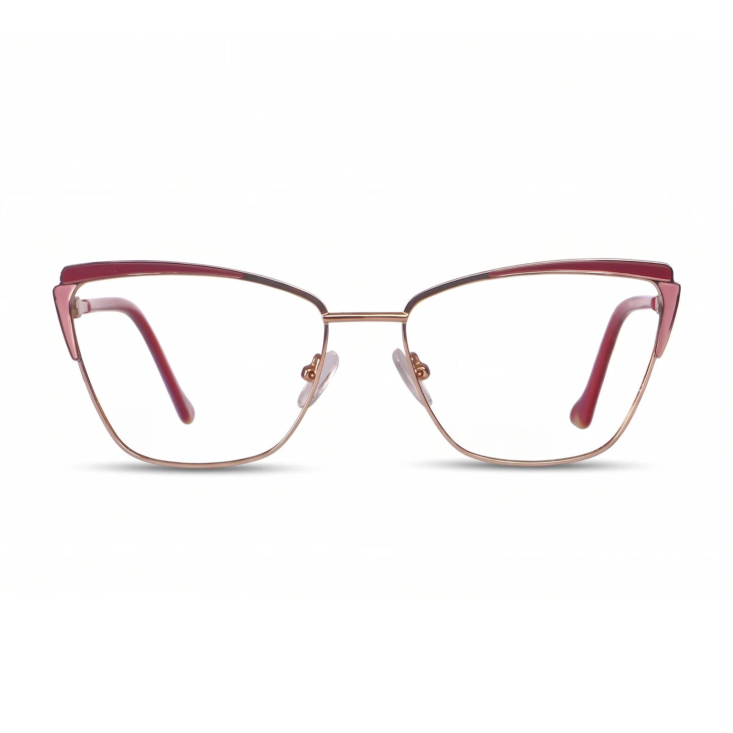 Fiore 3837 eyeglasses in red gold – front view