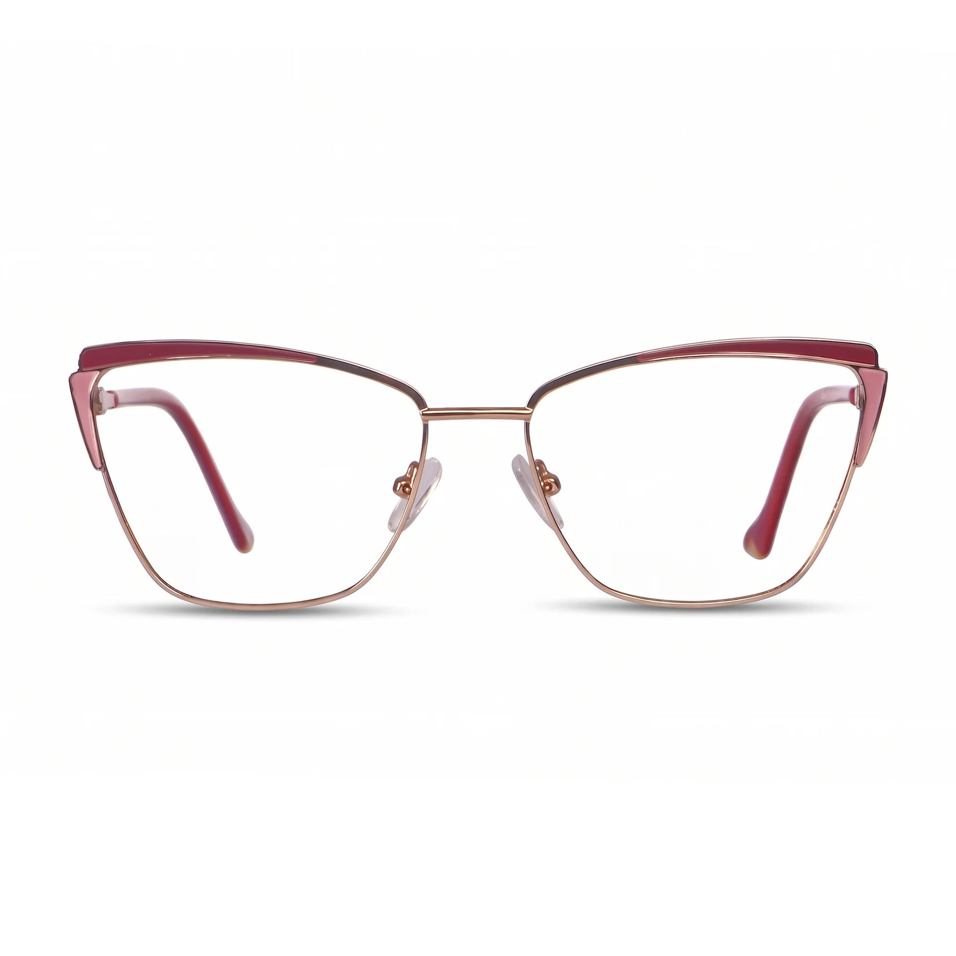Fiore 3837 eyeglasses in red gold – front view