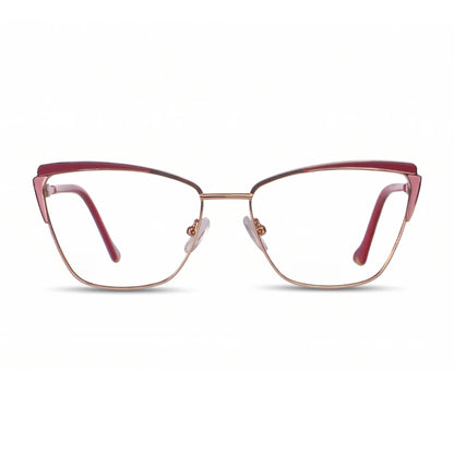 Fiore 3837 eyeglasses in red gold – front view