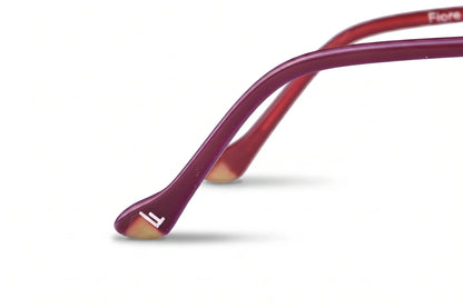 Fiore 3837 eyeglasses in red gold – temple logo detail