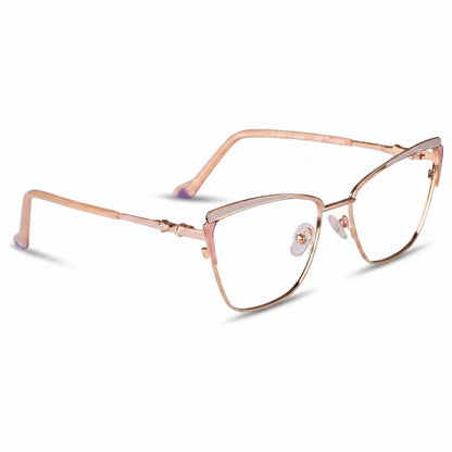 Fiore 3837 eyeglasses in pink gold – three-quarter view