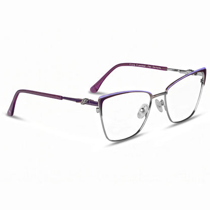 Fiore 3839 eyeglasses in purple silver – three-quarter view