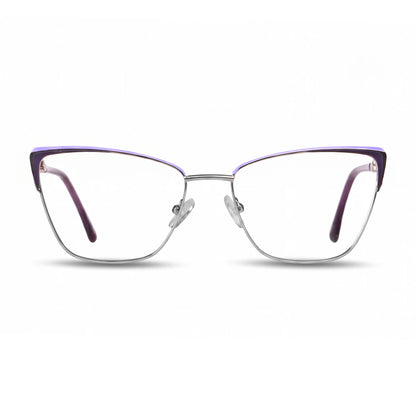 Fiore 3839 eyeglasses in purple silver – front view