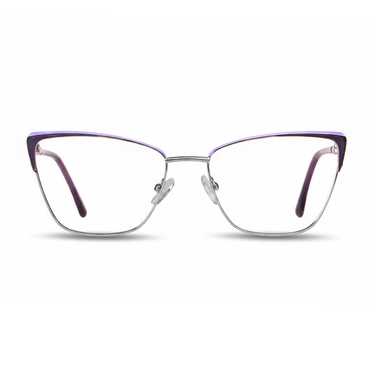 Fiore 3839 eyeglasses in purple silver – front view