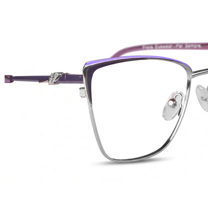 Fiore 3839 eyeglasses in purple silver – side view