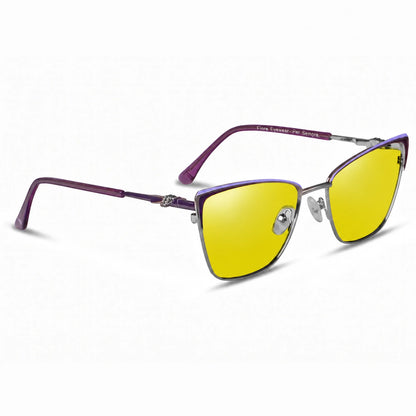 Fiore 3839 cat eye sunglasses, purple steel frame · ReFramed, photo 11 of 36 | Polarized UV400