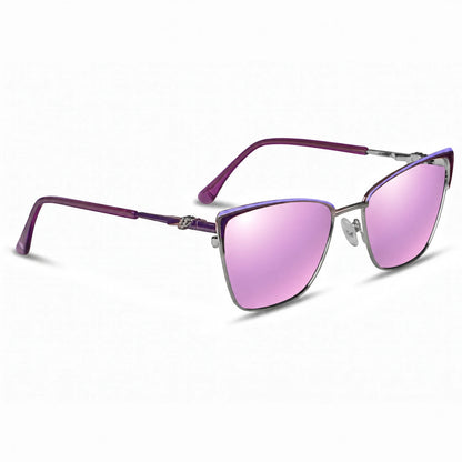 Fiore 3839 cat eye sunglasses, purple steel frame · ReFramed, photo 32 of 36 | Polarized UV400