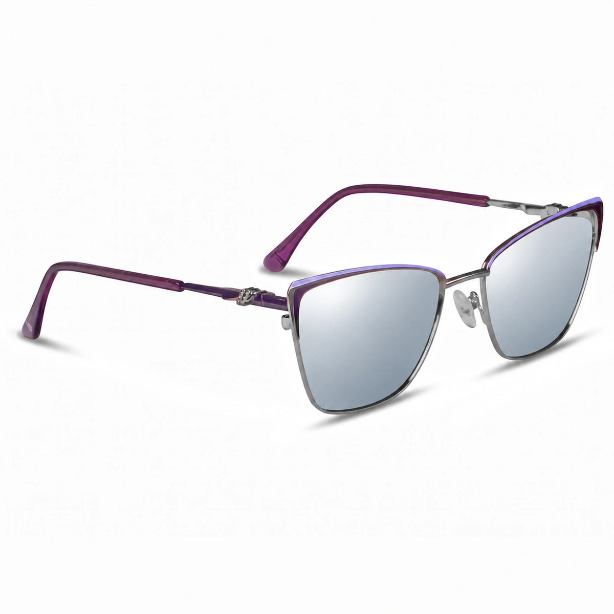 Fiore 3839 cat eye sunglasses, purple steel frame · ReFramed, photo 29 of 36 | Polarized UV400