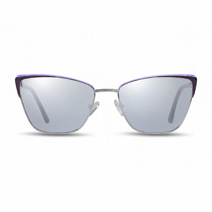Fiore 3839 cat eye sunglasses, purple steel frame · ReFramed, photo 28 of 36 | Polarized UV400
