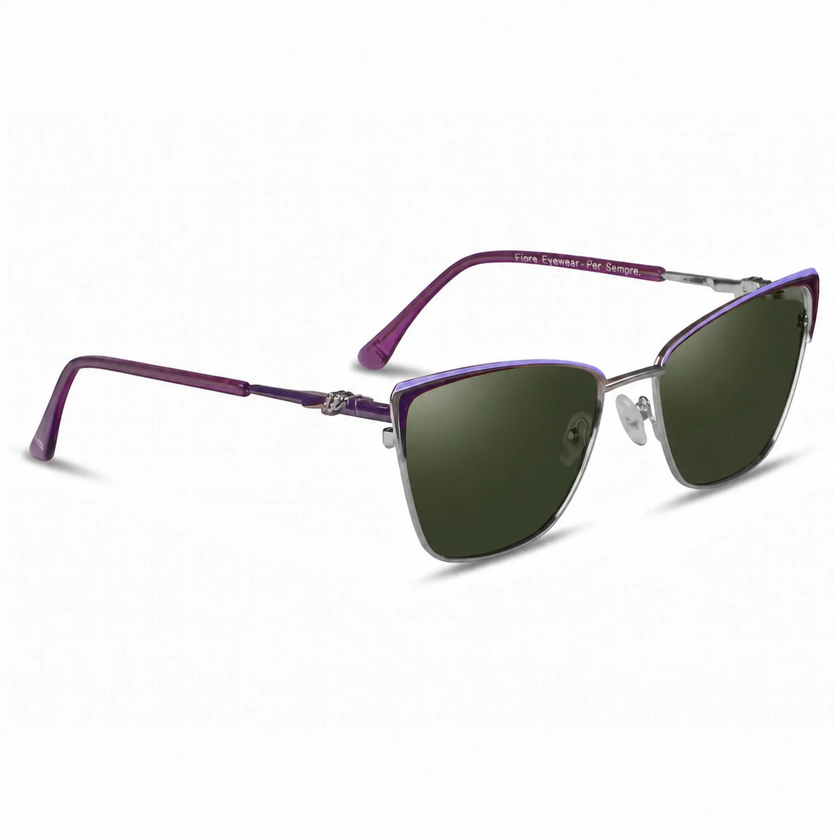 Fiore 3839 cat eye sunglasses, purple steel frame · ReFramed, photo 8 of 36 | Polarized UV400