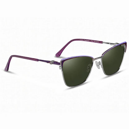 Fiore 3839 cat eye sunglasses, purple steel frame · ReFramed, photo 8 of 36 | Polarized UV400