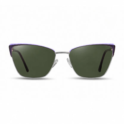 Fiore 3839 cat eye sunglasses, purple steel frame · ReFramed, photo 7 of 36 | Polarized UV400