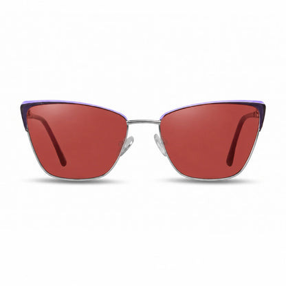 Fiore 3839 cat eye sunglasses, purple steel frame · ReFramed, photo 16 of 36 | Polarized UV400