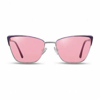 Fiore 3839 cat eye sunglasses, purple steel frame · ReFramed, photo 13 of 36 | Polarized UV400
