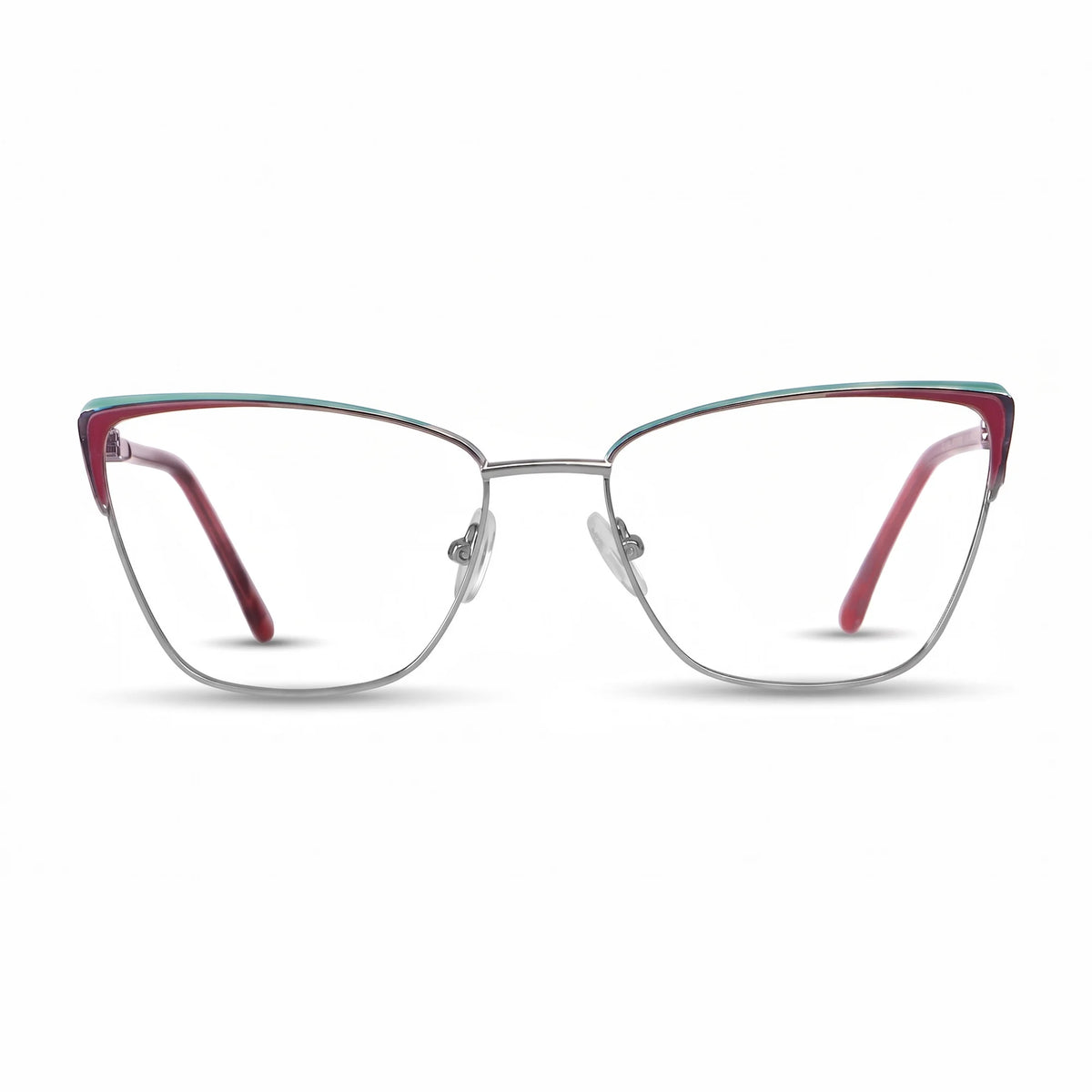 Fiore 3839 eyeglasses in red gun – front view