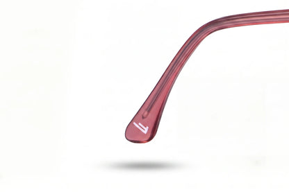 Fiore 3839 eyeglasses in red gun – temple logo detail