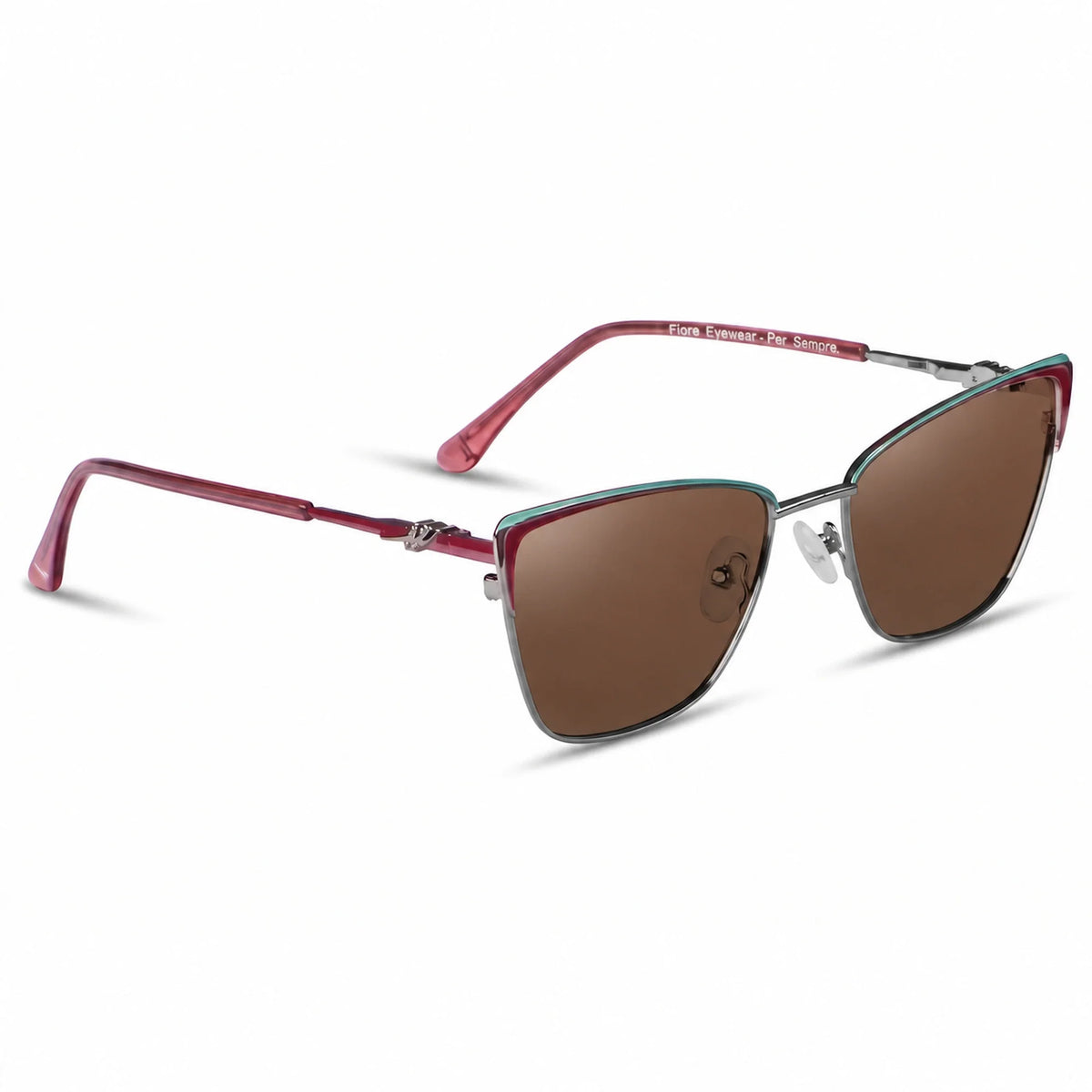 Fiore 3839 cat eye sunglasses, red steel frame · ReFramed, photo 5 of 36 | Polarized UV400