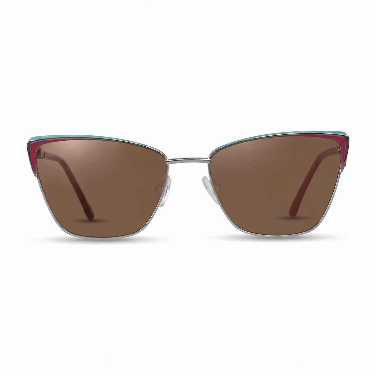 Fiore 3839 cat eye sunglasses, red steel frame · ReFramed, photo 4 of 36 | Polarized UV400