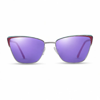 Fiore 3839 cat eye sunglasses, red steel frame · ReFramed, photo 34 of 36 | Polarized UV400