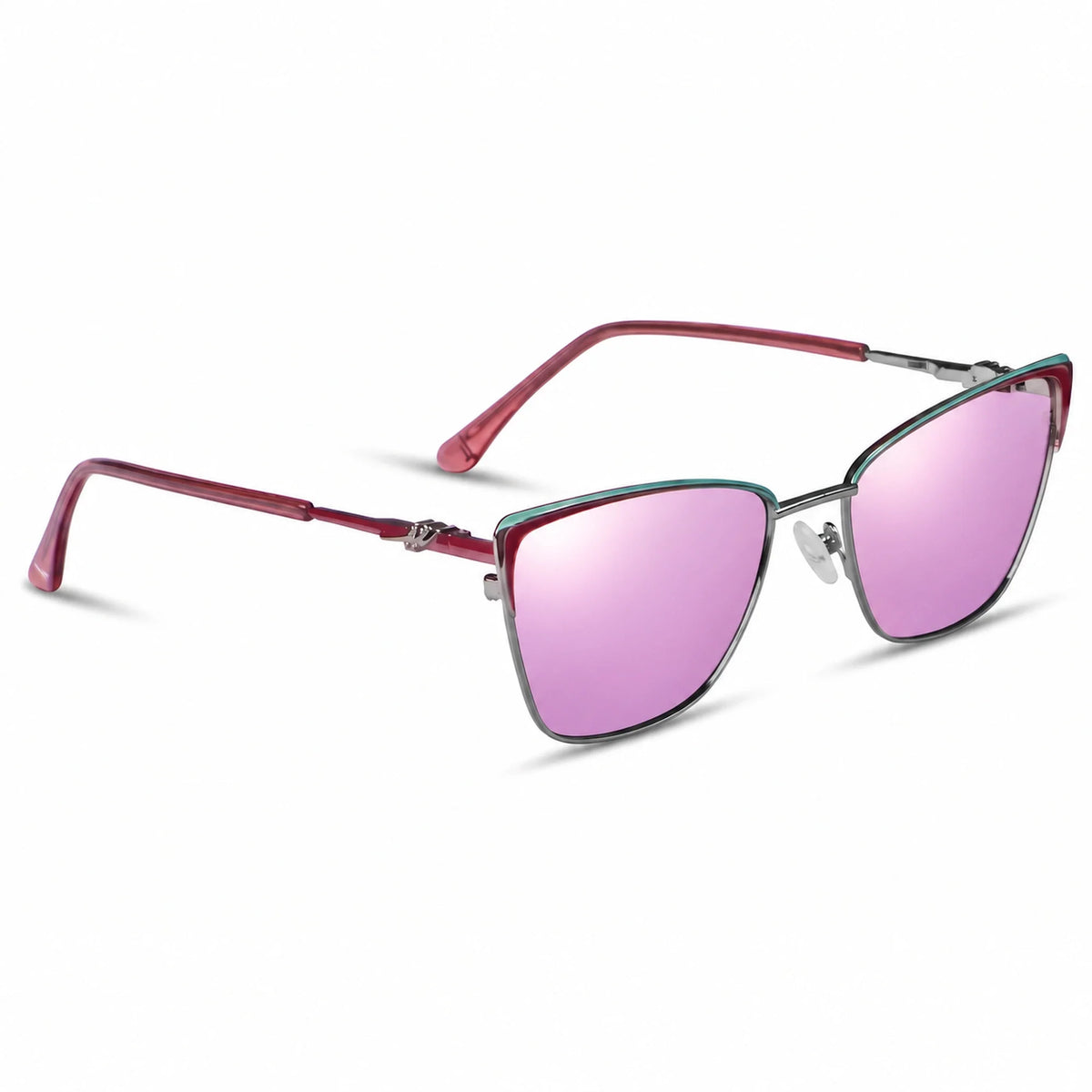 Fiore 3839 cat eye sunglasses, red steel frame · ReFramed, photo 32 of 36 | Polarized UV400