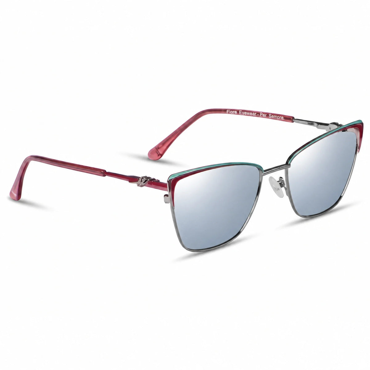 Fiore 3839 cat eye sunglasses, red steel frame · ReFramed, photo 29 of 36 | Polarized UV400