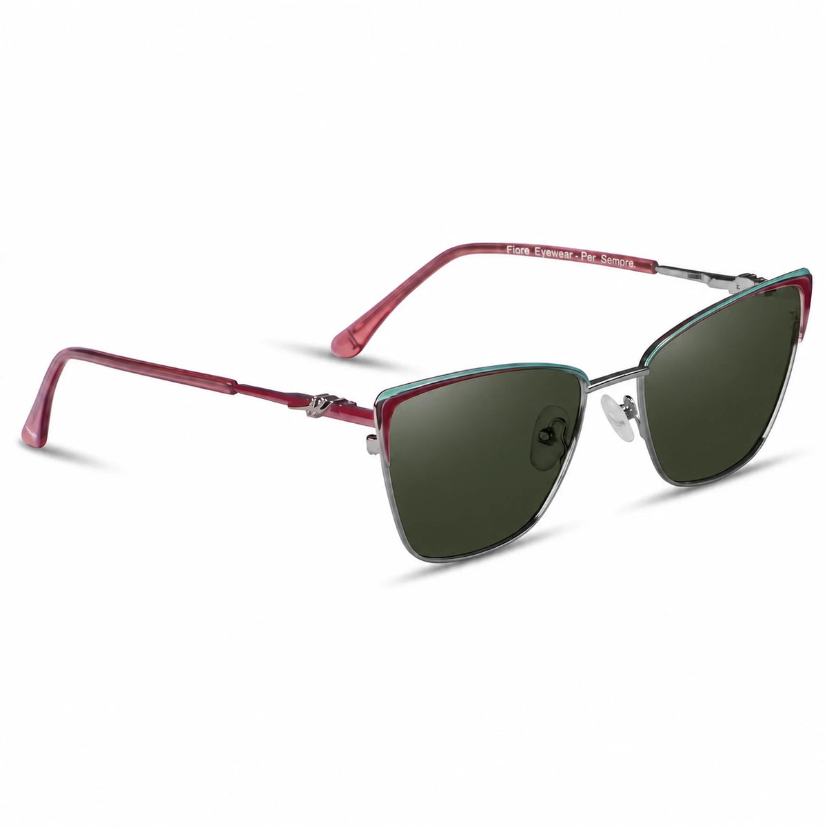 Fiore 3839 cat eye sunglasses, red steel frame · ReFramed, photo 8 of 36 | Polarized UV400