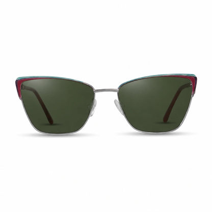 Fiore 3839 cat eye sunglasses, red steel frame · ReFramed, photo 7 of 36 | Polarized UV400