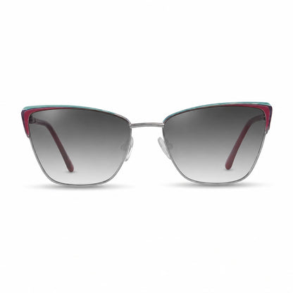 Fiore 3839 cat eye sunglasses, red steel frame · ReFramed, photo 19 of 36 | Polarized UV400