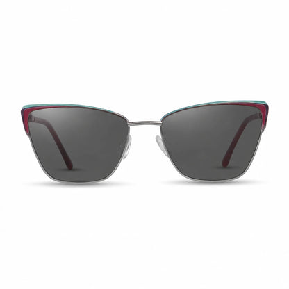 Fiore 3839 cat eye sunglasses, red steel frame · ReFramed, photo 1 of 36 | Polarized UV400