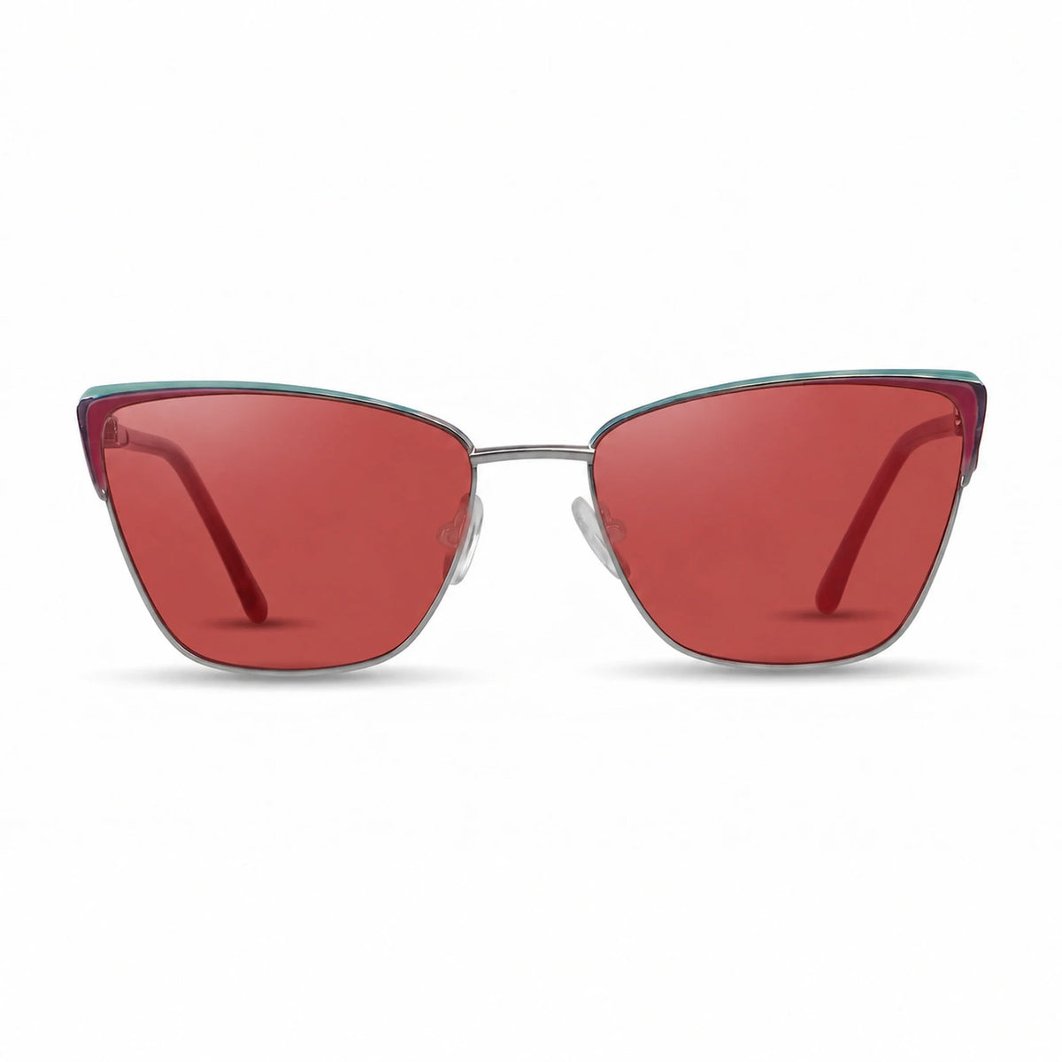 Fiore 3839 cat eye sunglasses, red steel frame · ReFramed, photo 16 of 36 | Polarized UV400