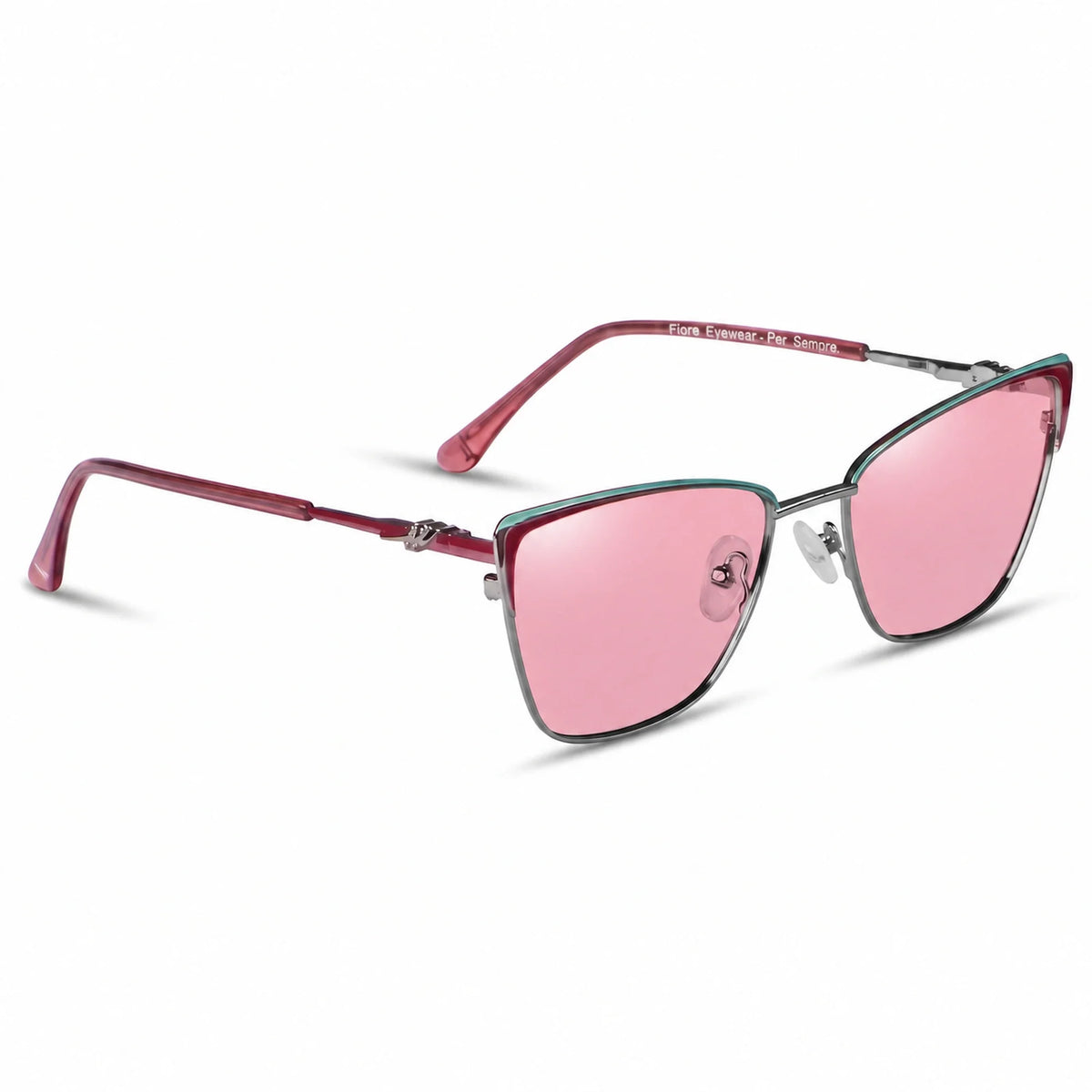 Fiore 3839 cat eye sunglasses, red steel frame · ReFramed, photo 14 of 36 | Polarized UV400