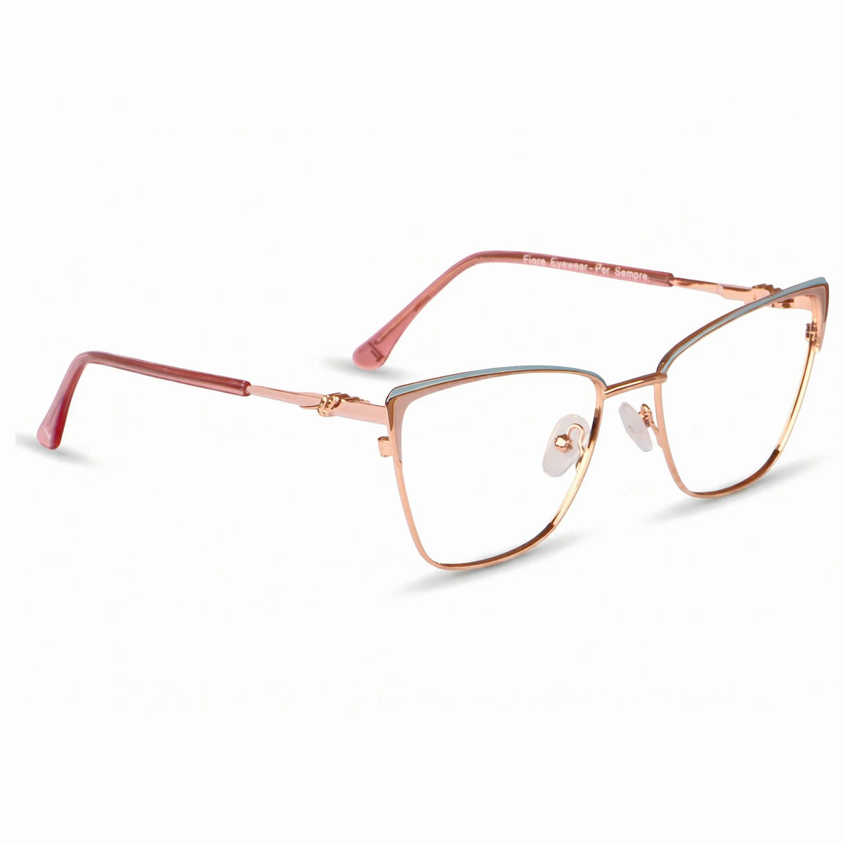Fiore 3839 eyeglasses in pink gold – three-quarter view