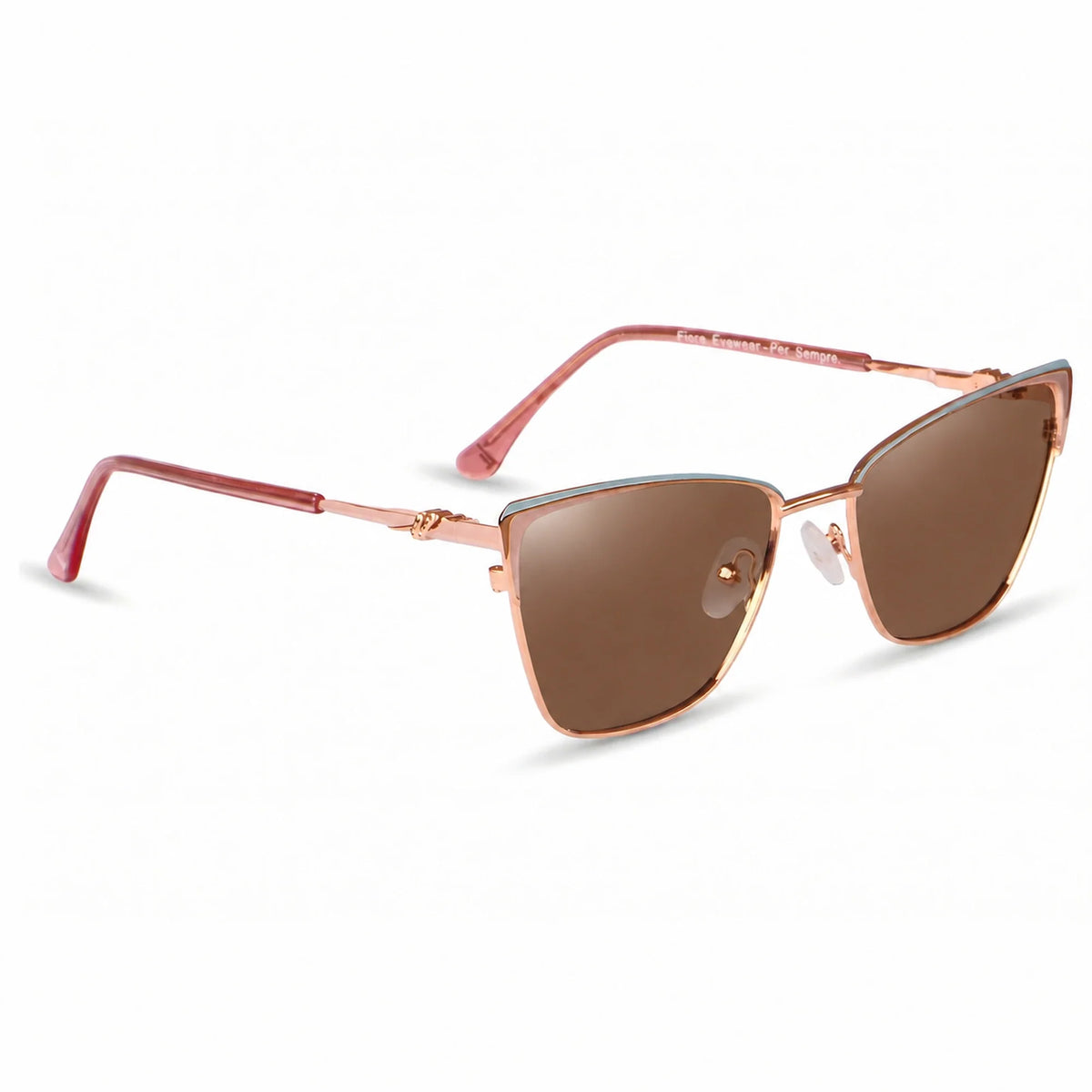 Fiore 3839 cat eye sunglasses, pink steel frame · ReFramed, photo 5 of 36 | Polarized UV400