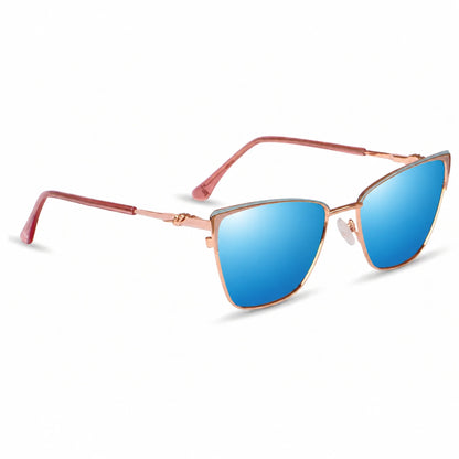 Fiore 3839 cat eye sunglasses, pink steel frame · ReFramed, photo 26 of 36 | Polarized UV400