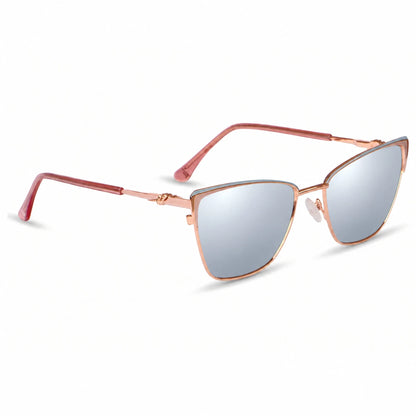 Fiore 3839 cat eye sunglasses, pink steel frame · ReFramed, photo 29 of 36 | Polarized UV400