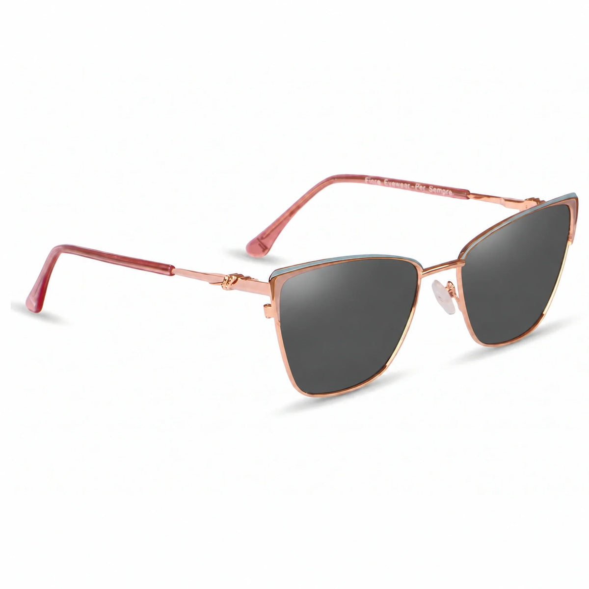 Fiore 3839 cat eye sunglasses, pink steel frame · ReFramed, photo 2 of 36 | Polarized UV400