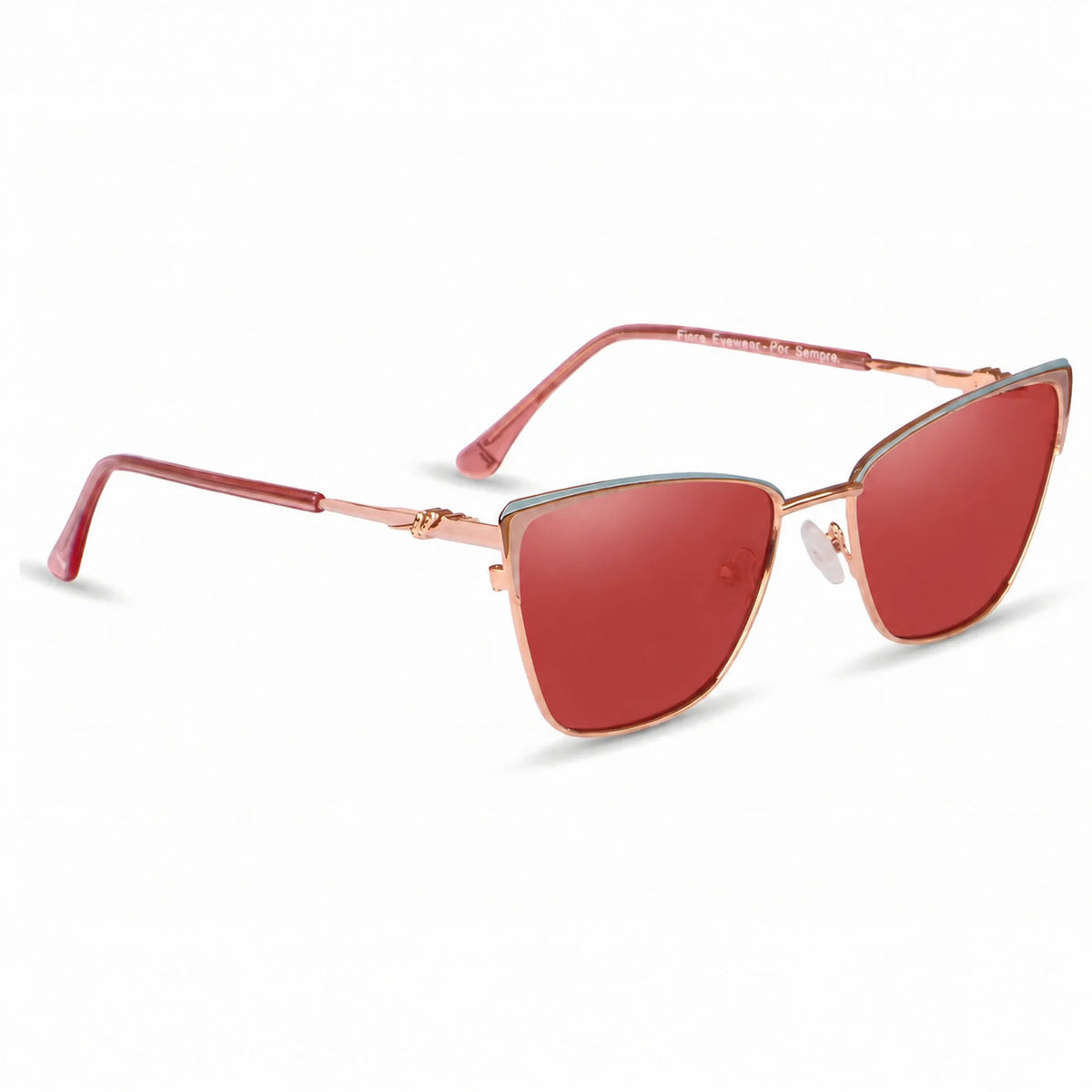 Fiore 3839 cat eye sunglasses, pink steel frame · ReFramed, photo 17 of 36 | Polarized UV400