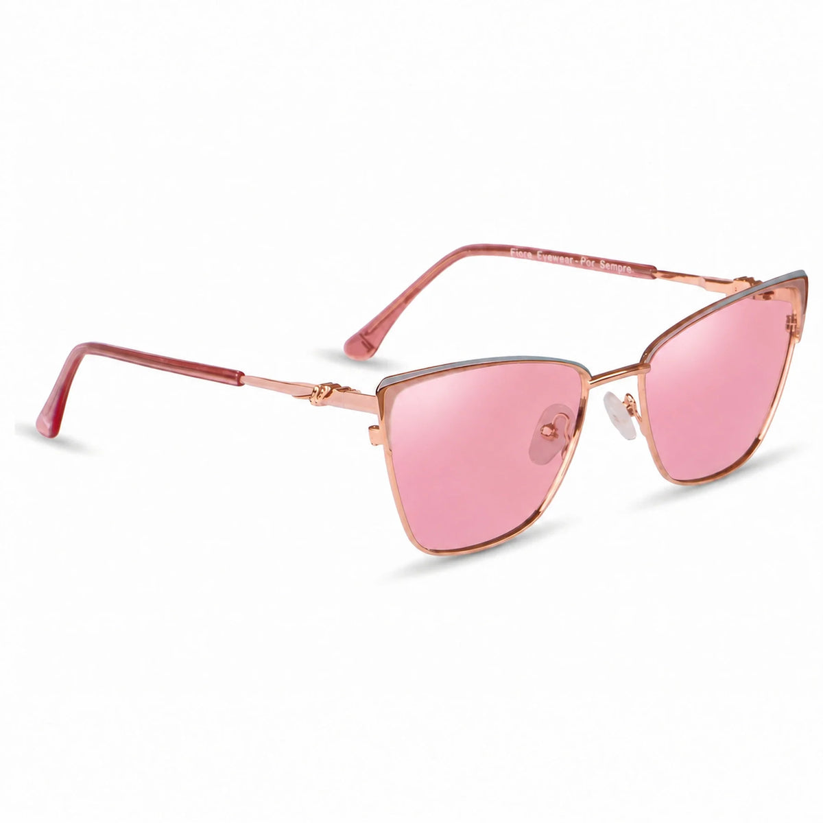 Fiore 3839 cat eye sunglasses, pink steel frame · ReFramed, photo 14 of 36 | Polarized UV400