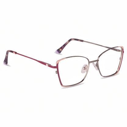Fiore 3916 eyeglasses in purple pink silver – three-quarter view