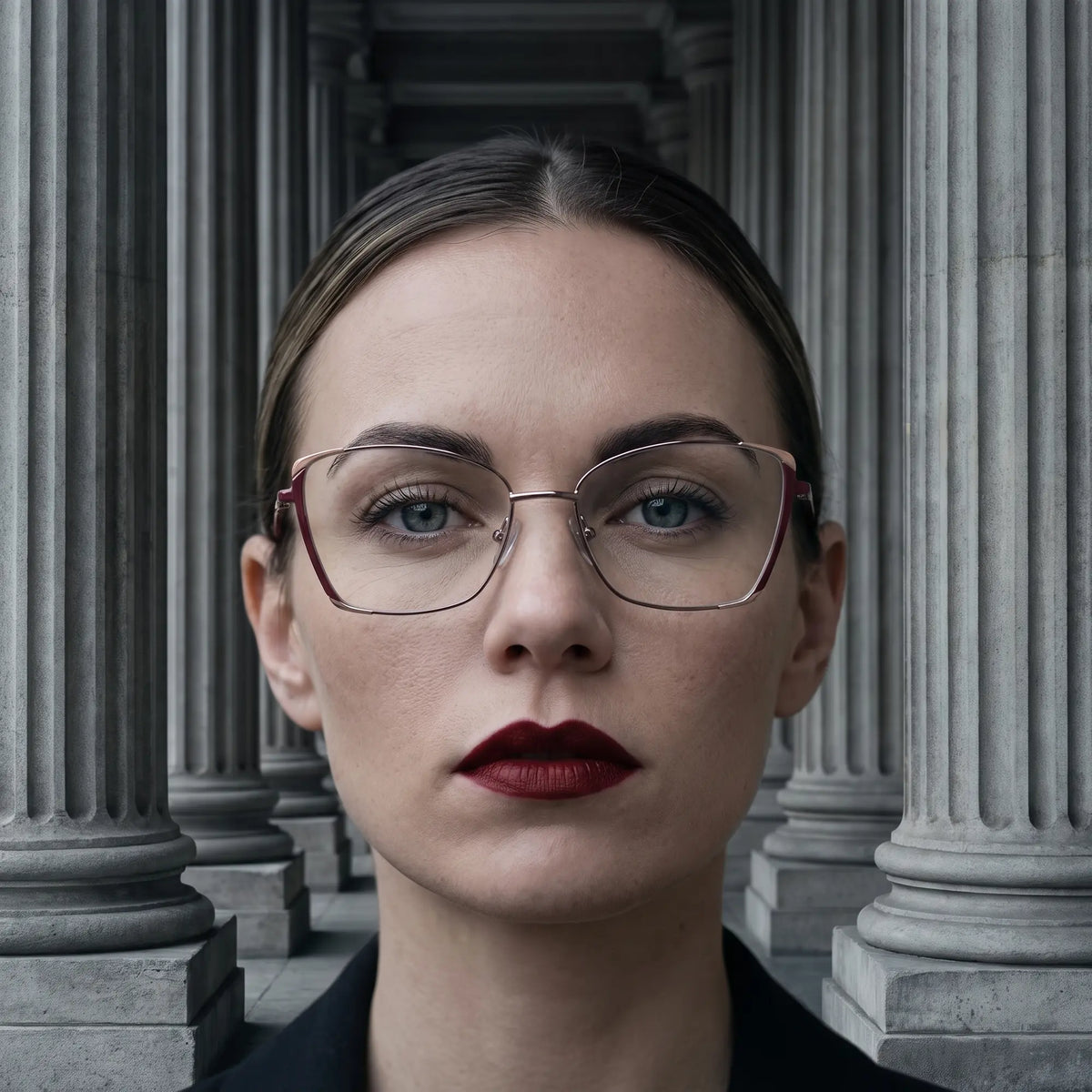 Fiore 3916 square cat-eye metal reading glasses, purple pink silver frame · ReFramed, photo 18 of 23