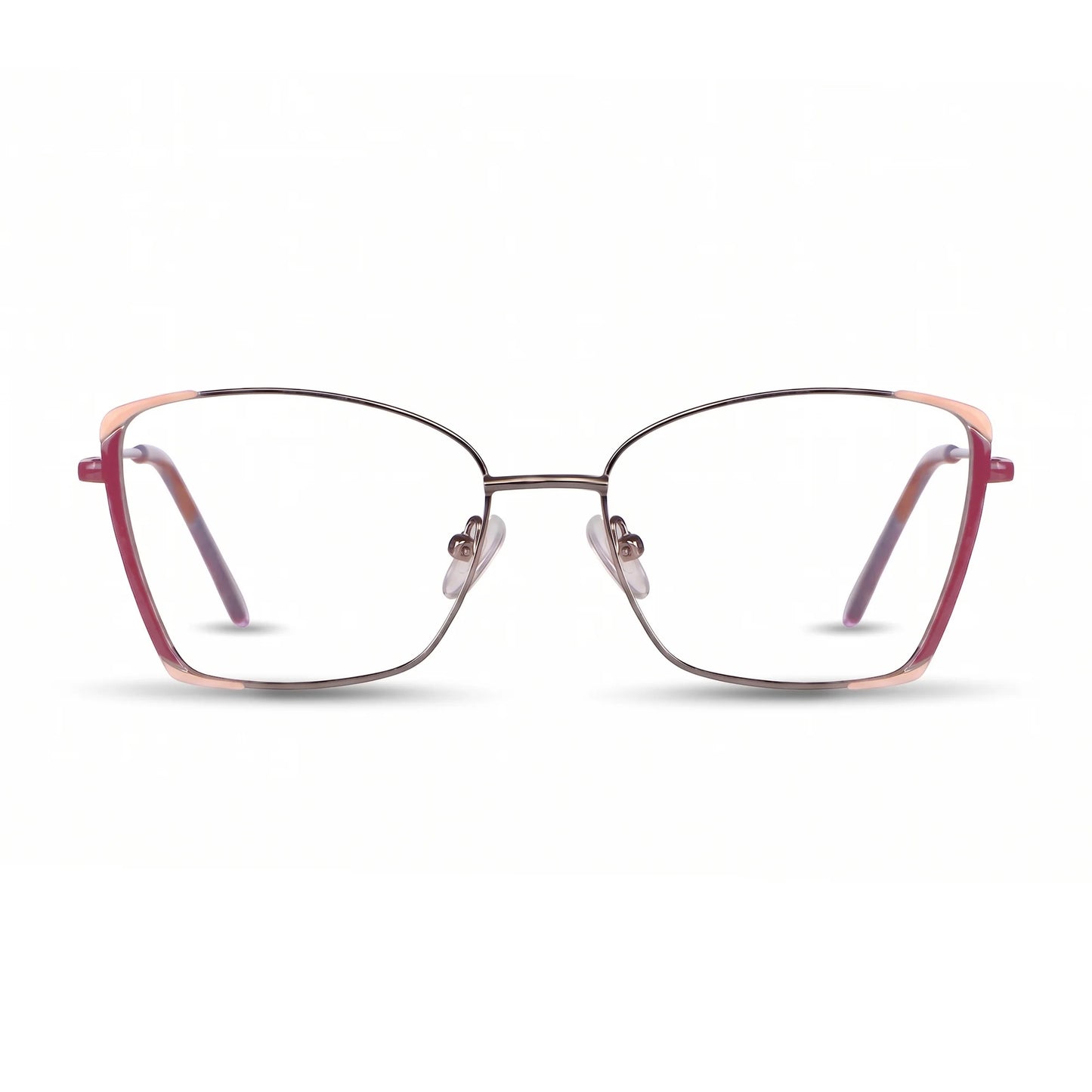 Fiore 3916 eyeglasses in purple pink silver – front view