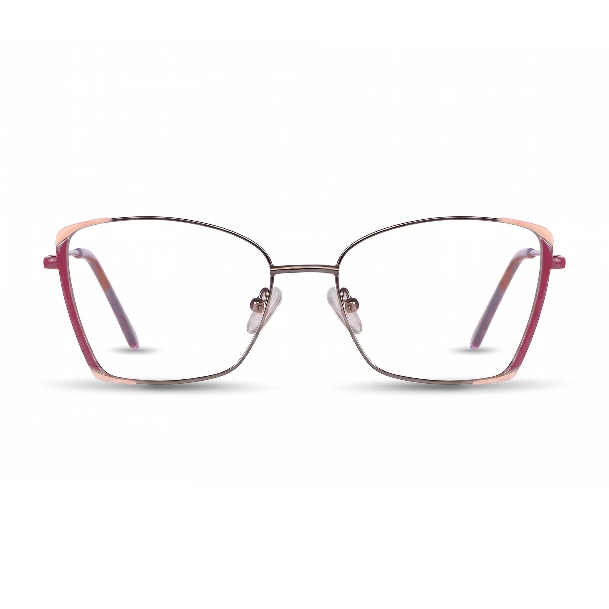 Fiore 3916 eyeglasses in purple pink silver – front view