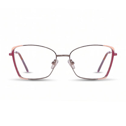 Fiore 3916 eyeglasses in purple pink silver – front view