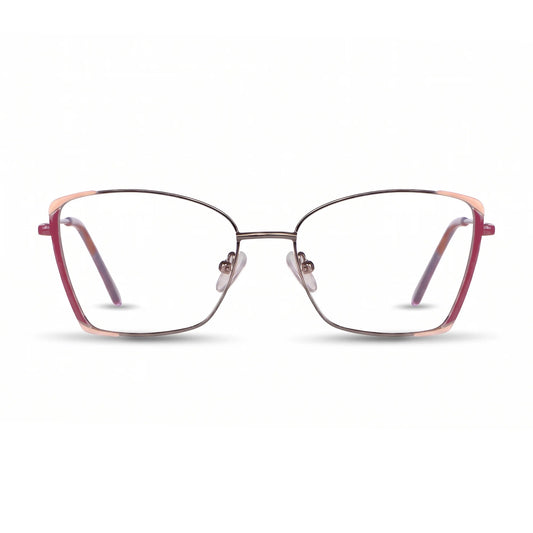 Fiore 3916 eyeglasses in purple pink silver – front view