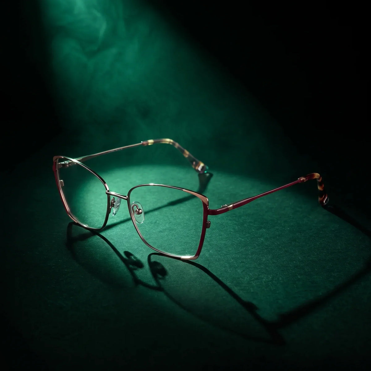 Fiore 3916 square cat-eye metal reading glasses, purple pink silver frame · ReFramed, photo 13 of 23