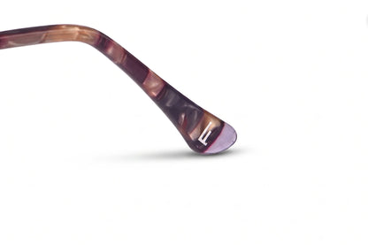 Fiore 3916 eyeglasses in purple pink silver – temple logo detail